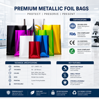 Sacs d'emballage personnalisés à trois soudures latérales, pochettes en aluminium mat Mylar de qualité alimentaire, anti-odeur, vente en gros en vrac, directement de l'usine