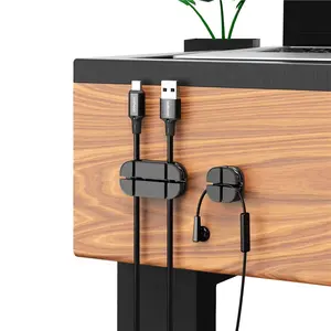 Groothandel Kabel Organizer Set Bureau Koord Siliconen Clip Wandkabel Organizer Voor Datakabel