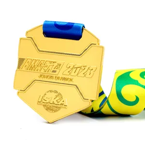 कस्टम निर्माता खेल धातु पदक 2023 रेस कराटे स्वर्ण खाली जित्सु जूडो पदक