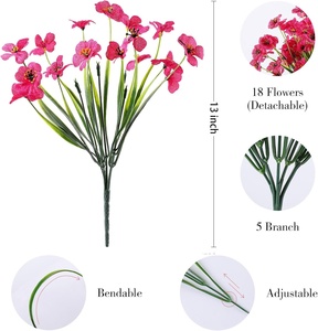 ZMHLHYJY Fleurs artificielles écologiques imperméables, ne se décolorent pas, plantes artificielles pour suspensions intérieures/extérieures, mariage, ferme - Product Image 2