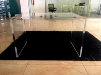 OEM-Hersteller Fabriklieferant Modern Designter Maßgefertigter Acryl-Tisch Klarer Acryl-Couchtisch Lucite-Couchtisch