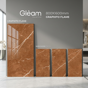 Azulejos de Porcelana Cerámica con Aspecto de Mármol Verde Almendra de 800x1600mm, Acabado Brillante, 80x160cm, Azulejos de Lujo para Piso y Pared - Product Image 5