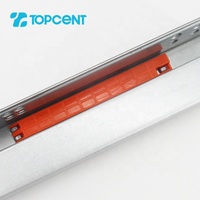Glissière de tiroir à fermeture amortie à extension complète hydraulique dissimulée pour armoire de cuisine moderne, acier laminé à froid