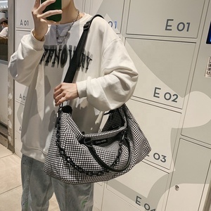 Venta al por mayor de punto de pata de gallo de la red personalidad negro <span class=keywords><strong>verde</strong></span> de moda duradera de fin de semana <span class=keywords><strong>deporte</strong></span> gimnasio bolso, bolso <span class=keywords><strong>bolsa</strong></span> de viaje - Product Image 2