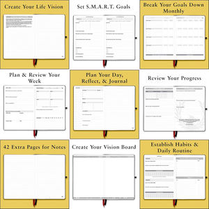 Agenda Diaria Personalizable de Cuero PU con Tapa Dura, 100 Hojas, 100 GSM, para el Cuidado Personal, Autocuidado, Estudio Bíblico, Planificador y Diario, Regalo - Product Image 4