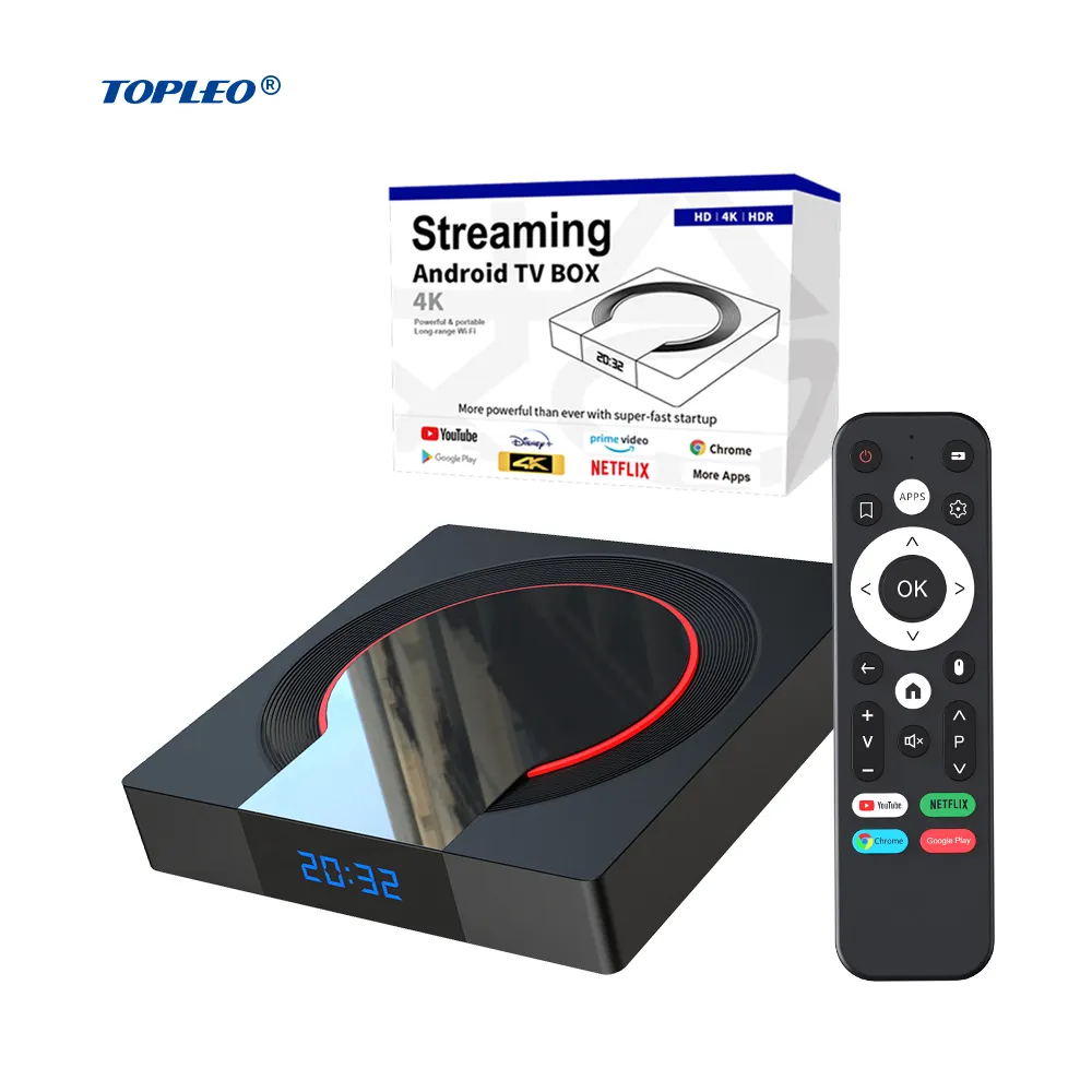 Topleo New Design i96 Pro Amlogic S905X3 Quad core 4GB ram OEM smart 4K HD Android 10 tv box