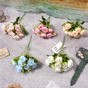 Ten Headed Artificial Peony Flowers Silk Realistic <b>Wedding</b> Home Decoration <b>Props</b> - Product Image 1