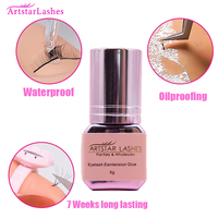 Colle pour cils imperméable, séchage rapide, sans irritation, forte adhérence pour l'application de faux cils individuels