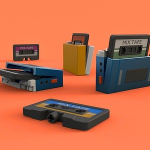 Llavero Retro con Diseño de Casete, Impreso en 3D, Antiestrés, Colgante para Aliviar el Estrés - Product Image 2