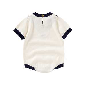 Mimixiong ผู้ผลิตเด็กวัยหัดเดินเด็กทารกถักเสื้อผ้าฤดูร้อนแขนสั้นผ้าฝ้ายนุ่มRomper Onesieเสื้อถัก - Product Image 6