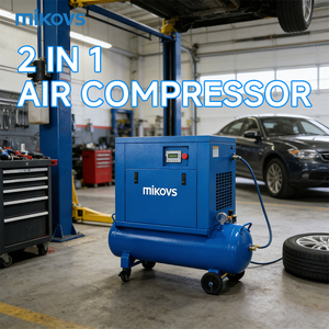 Compresseur industriel portable 220V 380V monophasé à vis 5,5W 7,5HP petit et silencieux avec 100L CE pour utilisation automobile - Product Image 1