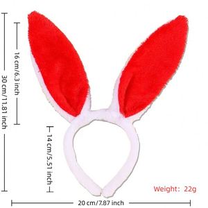 Accessoires de fête d'Halloween et d'anniversaire, bandeaux en peluche oreilles de lapin pour Pâques - Product Image 3