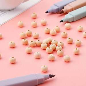 ลูกปัดไม้ธรรมชาติที่ยังไม่เสร็จสำหรับการทำเครื่องประดับ macrame และตกแต่งบ้านไร่งานฝีมือแบบ DIY มีหลายขนาดรูปวงรีพวงมาลัยจำนวนมาก - Product Image 6