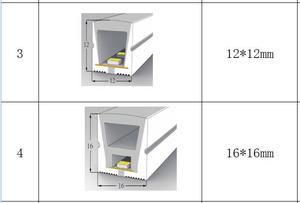 Silicone LED kênh cho DIY Led Neon dây dải ánh sáng, linh hoạt ống nhà ở hồ sơ, New LED Nhôm đùn thay thế - Product Image 2