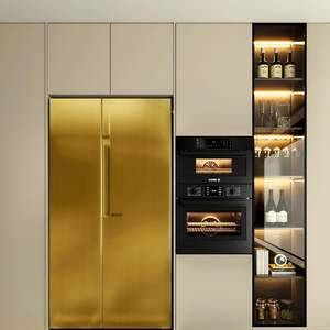 <span class=keywords><strong>Film</strong></span> Métallique Doré Épaissi Brillant Luxe Léger Autocollant Imperméable pour Congélateur, Cuisine, Machine à Laver, Armoire - Product Image 4