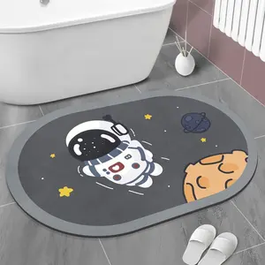 Üretici sünger çocuklar zemin Mat karikatür uzay astronot yuvarlak halı sevimli yumuşak yatak odası Mat