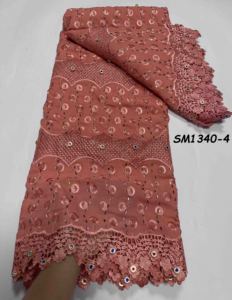 Nouveau style de tissu en dentelle africaine, voile <span class=keywords><strong>suisse</strong></span> 100 % coton, dentelle <span class=keywords><strong>suisse</strong></span> en voile en <span class=keywords><strong>Suisse</strong></span> 2026, matière pour vêtements en dentelle sèche - Product Image 4