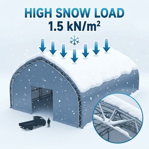 Abri en tissu conforme aux normes, avec <span class=keywords><strong>permis</strong></span> de structure locale, en PVC anti-UV, pour bateaux, marinas, garages, camping-cars, entrepôts, 10 unités en acier galvanisé - Product Image 3