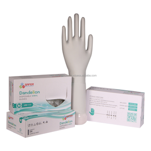 Guantes de vinilo transparente sin polvo Grado alimenticio Industria DIY Guantes de PVC de un solo uso Protección de manos desechable - Product Image 1