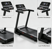 Tapis de marche électrique avec inclinaison automatique à 15 %, écran LED, tapis de course portable sous le bureau, pliable, pour usage domestique, silencieux