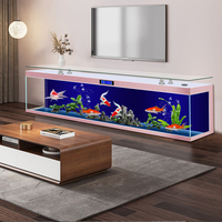 Support TV carré pour aquarium, grand aquarium domestique sur pied, faible entretien, sans changement d'eau, pour salon