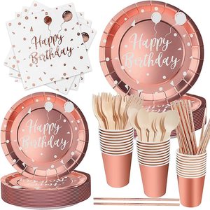 Vente Festival thème fête <span class=keywords><strong>anniversaire</strong></span> célébration fournitures <span class=keywords><strong>Table</strong></span> décoration papier <span class=keywords><strong>jetable</strong></span> vaisselle ensemble - Product Image 1