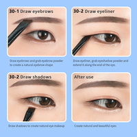 Pinceaux de maquillage plats cosmétiques pour la maison de bonne qualité manche imperméable pinceaux de maquillage eyeLiner de précision ultra fins