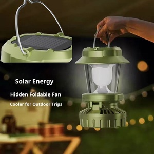 Lámpara Solar Portátil para Camping, Ventilador Multifuncional, Linterna Ambiental para Exteriores con Gancho - Product Image 2