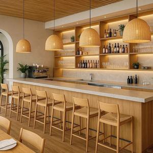 Juego de Sillas de Comedor y Mesa de Restaurante Comercial, Sillas de Barra de Cocina de Diseño Moderno OEM ODM - Product Image 1