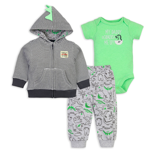 Conjunto de Ropa para Bebé Niño al por Mayor, 3 Piezas, Sudadera con Capucha y Pantalones Deportivos para Bebés de 6 a 24 Meses - Product Image 2
