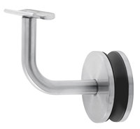 SS304 Finition miroir 38.1mm Tube Main courante en acier inoxydable Rampe d'escalier Accessoires Support de main courante-Montage en verre-Selle fixe