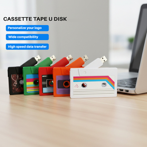 도매 카세트 테이프 USB 플래시 드라이브, 카세트 테이프 모양 USB 2.0 펜드라이브, 카세트 테이프 1GB 2GB 4GB 8GB 16GB USB 메모리 스틱 - Product Image 2