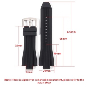 Bracelet de montre en silicone pour <span class=keywords><strong>Michael</strong></span> Kors MK9020 MK8729 MK9026 MK8184 MK8152, bracelet souple pour hommes, bracelet de remplacement, 13x29mm - Product Image 6