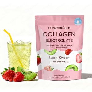 LIFEWORTH Collagene Elettrolitico in Bustine in Polvere ODM, Miscela per Bevande con 5g di Peptidi di Collagene Idrolizzato e Miscela Minerale in Stick Pack - Product Image 1