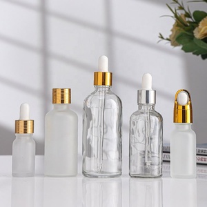 Transparent Glass Dropper <b>Bottle</b> with Gold Pipette 5ml 10ml 15ml 20ml 30ml <b>50ml</b> 100ml Essential Oil <b>Bottle</b> - Product Image 3