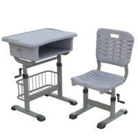 Ensemble bureau et chaise robustes pour école, réglables en hauteur avec tiroir de rangement, pour mobilier de salle de classe et de centre de formation