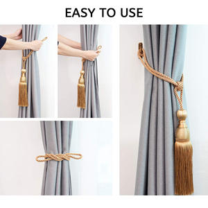 Embrasse de <span class=keywords><strong>rideau</strong></span> en métal à <span class=keywords><strong>fixation</strong></span> facile et ensemble d'accessoires pour <span class=keywords><strong>tringle</strong></span> à <span class=keywords><strong>rideau</strong></span> - Product Image 4