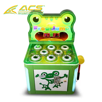 Machine de jeu à monnayeur ACS Crazy Frog Hammer pour enfants, jouet interactif amusant qui encourage à frapper les taupes, avec mots-clés en anglais et éléments métalliques