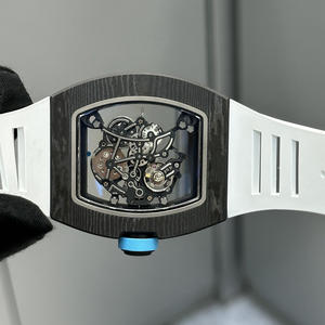 Montre mécanique de luxe de haute qualité avec mouvement tourbillon, boîtier en fibre de carbone, montre pour homme avec bracelet en caoutchouc - Product Image 6