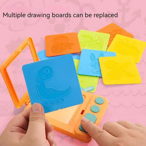 व्यावहारिक डबल-पक्षीय बहु-समारोह प्लास्टिक बच्चों के ड्राइंग बोर्ड के साथ प्रारंभिक शिक्षा मजेदार - Product Image 4