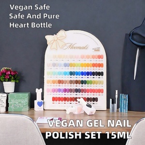 ชุดยาทาเล็บเจลวีแกน Mocmaki แบบขวดรูปหัวใจ สำหรับขายส่งแบบติดฉลากส่วนตัว - Product Image 2