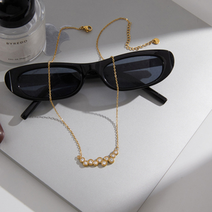 <span class=keywords><strong>Regalo</strong></span> per la <span class=keywords><strong>Festa</strong></span> <span class=keywords><strong>della</strong></span> <span class=keywords><strong>Mamma</strong></span> J&D Jewelry, <span class=keywords><strong>Collana</strong></span> con Volto in Acciaio Inossidabile Placcato Oro 18K con Strass Bianchi Scintillanti per Donne - Product Image 6
