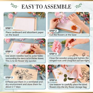 10.8" X 6.9" Large <strong>Flower</strong> <strong>Press</strong> <strong>Kit</strong> 6 Layers <strong>Flower</strong> Pressing <strong>Kit</strong> for Crafts Lovers Making Dried <strong>Flower</strong> - Product Image 4