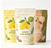 Sachets Doypack thermoscellés pour assaisonnements pratiques, sachets à épices laminés pour emballage de condiments et de matières premières pour plats préparés