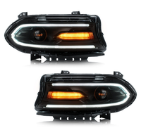 Pièces d'auto phare avant lampe halogène lumière avec LED DRL feux diurnes 68214398AA 68214399AA pour Dodge Charger 2015-2022