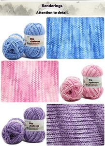 Écharpe en coton/acrylique pour bébé, tricotée à la main, fil épais, vente en gros, 5 brins, coton laitier teint - Product Image 6