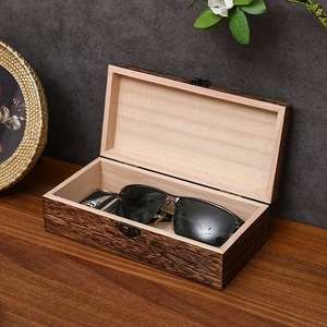 Caja de Almacenamiento Rectangular de Madera Maciza 20x10x6cm, Caja para Joyas con Tapa Abatible, Caja Decorativa para Empaque General - Product Image 5