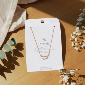 Collar de Acero Inoxidable Capricornio con Circonita Cúbica para Mujer, Joyería de Moda - Product Image 3