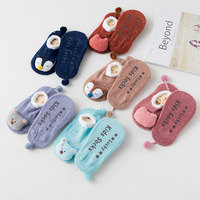 Nouveau automne 3D dessin animé anti-dérapant bébé chaussettes tricoté coton infantile sol chaud mignon plume fil pour enfants enfants décontracté hiver