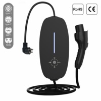 Chargeur EV portable 3,5 kW, type 2, type 1, compatible GB/T, 16A, 32A, câble de charge EV réglable, contrôle intelligent par application